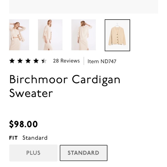 Madewell “Birchmoor” Cardigan Size XS - Picture 9 of 9